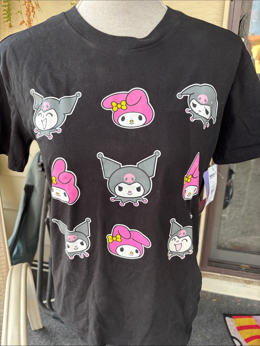 Sanrio Black My Melody & Kuromi Character Graphic Tee - Small. NWT